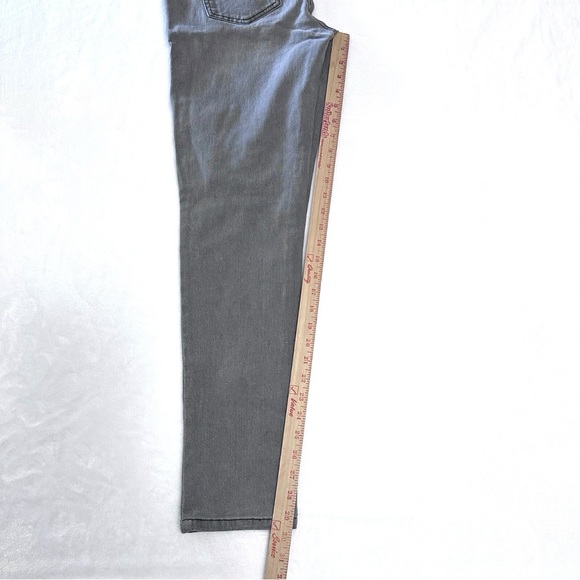 INC Denim Mid Rise Straight Jeans 2/26 Gray Fade Wash Distressed NWT - Picture 10 of 12